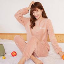 Women's Cozy Coral Fleece Pants Suit - Slim & Loose Fit, All-Match for Home or Outdoor Wear 3XL