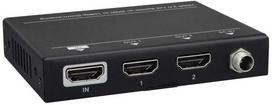 Vivolink VLHDMISP1X2, HDMI, 2x HDMI, 1.4/2.0, 3840 x 2160 pikselių, Juodas, Metal