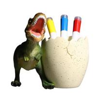 Dinozauras Rašiklių Laikiklis Dervos Stalo Papuošalas Mielas Dino Dantų Šepetuko Ir Dantų Pastos Laikiklis Kosmetikos Šepečiams Tvarkyklė Linksmas Dinozauro Dekoravimas A