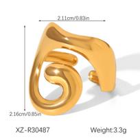 Luxurious European & American High-End Titanium Steel Open Ring
