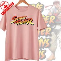 Street Fighter Chun-Li Ryu Printed Y2K New Couple Cotton T-Shirts Men Women Streetwear Casual Harajuku Retro Unisex Tee Top S