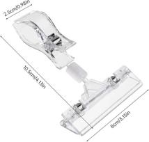 10Pcs Price Tag Holder Transparent Merchandise Display Clips Name Tag Clips Swivel Price Clips for Supermarkets Supply Store