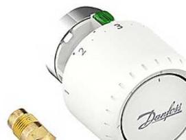 Danfoss „AveoTM RA/V“ serviso termostatas su įmontuotu jutikliu ir serviso jungtimi