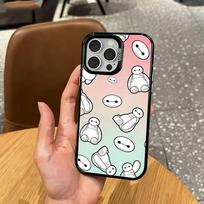 B-Baymax A-animated character    Phone Case For iPhone17,16,15,14,13,12,11 Plus,Pro Max Colored Silver Plated Inside Cover iPhone14
