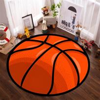 Basketball Ball Rug Print Round Rug Bedroom Carpet Living Room Nonslip Floor Mat Sofa Table Rugs for Home Decor Girls Room Rug 60cm