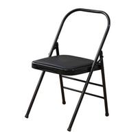 Iyengar Yoga Heavy-Duty Folding Chair for Yoga Support Front and Rear Beam - Black