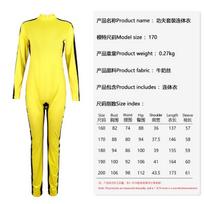 Halloween cosplay costume Bruce Lee cosplay yellow kung fu suit stage performance costume 160 (adult)