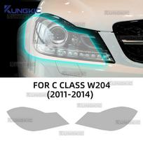 For Mercedes Benz AMG C Class W204 C63 2011 2012 2013 2014 Car Headlight Film Clear Smoked Protection Anti-scratch Exterior. clear film