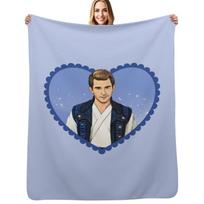 Wicked Movie Fiyero Jonathan Bailey Throw Blanket Stylish Warm Blanket for Living Room Bedroom Size: 75*100cm, Weight: 230 GSM