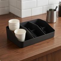 Coffee Bar Organizer Countertop Paper Cup Rack Matte Finish Lid and Basic Basic
