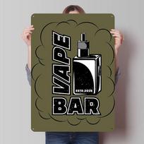 Vape Bar Tinplate Posters Customizable Wall Art Retro Vintage Metal Signs for Home Room Wand Deko Garage Decoration Gaming Cozy 20X30CM