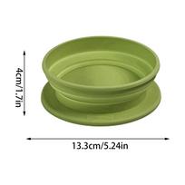 Pet Folding Bowl Hydration Drinker Dry Wet Food Container Travel Pet Bowl Foldable Dish for Small Medium Large Dog Breeds žalia