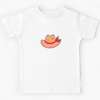Peach Cowboy Hat Kids T-Shirt 130