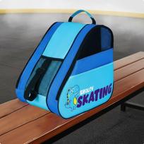 skates Bag for Ice Roller Equipment Carrier Oxford Skating Large Capacity Blue Kids 3-layer
