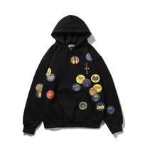 Cross-border European and American trendy brand Travis Scott joint foam printing fleece hoodie sweater men's and women's jackets M juoda