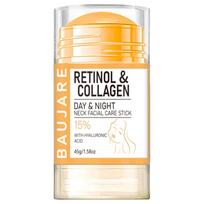 Retinol and Collagen Day and Night Neck Cream Facial Stick, Hydrating and Moisturizing, Gentle and Non-Irritating, Deeply Absorbed! 45g