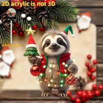 Vibrant Colors Christmas Tree Ornaments Car Key Decorations  for Car Interior Decoration G