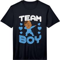 Cool Team Boy Gender Reveal Dabbing Black Baby It's A Boy Performance T-Shirt Unisex T-Shirt XL