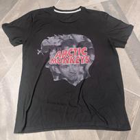Arctic Monkeys Band T- L Black Rock Indie Music Tee Distressed Japan F/S Unisex T-Shirt S