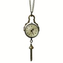 Bronze Pocket Watch Transparent Necklace Clock Round Ball Vintage Quartz Fob  Unisex ruda