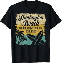 Suffing Huntington Beach Surf City Vintage Novelty T-Shirt M
