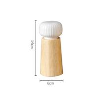 Spice Mill Salt and Pepper Grinder Refillable Shaker Manual Herbs Grinder Adjustable Ceramic Core Wooden Bottle Kitchen Tools