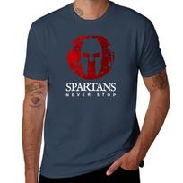 Spartans Never Stop Spartan Warriors Tshirt Basic Solid Color Short Sleeve Tshirt S