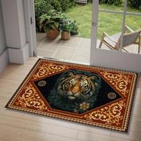 VIKAMA Mosaic Tiger Print Bath Mat Non-slip Absorbent Bathroom Rug Bohemian Art Floor Mat For Living Room Home Decor 40x60cm