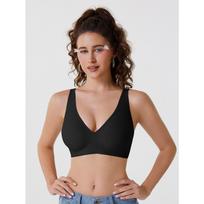 Women Deep V Seamless Wireless Push Up Casual Daily Bra For European And American Sizes S juoda