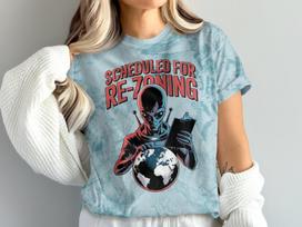 Scheduled for Rezoning T-Shirt, Alien Rezoning Earth Tee, Funny Alien T Shirts, Sci Fi Alien Apparel, Extraterrestrial T-Shirt 3XL