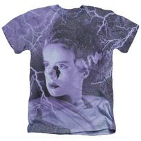 The Bride of Frankenstein Universal Monsters Licensed Blue Heather Adult T-Shirt XXXXL