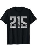 Vintage Philadelphia Philly 215 Area Code Skyline T-Shirt - Soft, Breathable Cot M