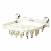 Rotating Suction Cup Drying Rack Folding Wall-mounted Socks Drying Clips No Punching Space Saving Balcony Drying Hanger Towels balta