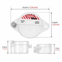 Sturdy PC Material Gate Valve Lock Good Visibility Integrated Design Safety Isolation Cover Multiple Sizes Reserved Lock Holes