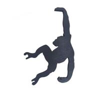 Monkey Shaped Wall Decoration Hook Wooden Creative Banana Balance Hook Storage Rack Punch-free Under Cabinet Organizer Hooks juoda