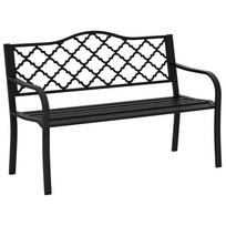 2-Seater Garden Bench Antique Loveseat for Yard, Lawn, Porch, Patio, Steel 128 x 58.5 x 89 cm juoda