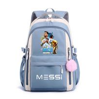 Apsupta Futbolo Žvaigždės Mokyklinė Kuprinė Pagrindinės Mokyklos Pradinės Mokyklos Vyriška Sportinė Didelės Talpos Messi Kuprinė Sumažinanti Krūvį gray