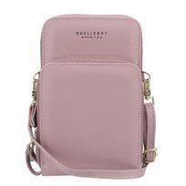 „Baellerry“ moteriški pečių krepšiai, odiniai madingi užtrauktukai „Crossbody Messenger“ krepšys, moteriški telefonų krepšiai, piniginė GZW 19cm*11cm*5cm violetinė