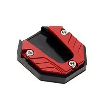 Universal Scooter Motorcycle Bike Kickstand Extender Foot Side Stand Extension Pad Support Plate Anti-Skid Enlarged Base raudona