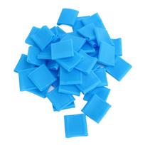 50Pcs Finger Sleeve Silicone Soft Thin Universal Finger Protector Instrument Accessories Sky Blue