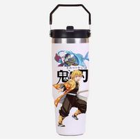 30oz Anime Demon Slayer Spausdintas Paprastas Vienspalvis Nerūdijančio Plieno Termosas Vandens Puodelis Šilumos Izoliacija Šaltas Ledo Puodelis Vaikų Dovana
