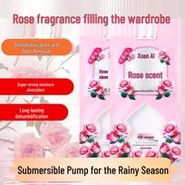 Rose-Scented Hanging Dehumidifying Bag: Super Absorbent Calcium Chloride Desiccant for Damp Weather and Dorm Rooms 50g White Dehumidifying Bag
