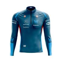 Camiseta Ciclismo Masculina Dryfit Proteção UV Bike MTB Speed F1 Azul M