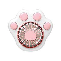 Cat Paw Mini Handheld Fan with Lanyard Rechargeable Desk Fan Portable Quiet Cooling Fan for Travel Office Outdoor Fun Summer Gift A balta