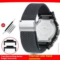 For Casio G-SHOCK DW-5600 GW-B5600 GM5600 GW-M5610 GA2100 watch band men women Woven nylon Camouflage canvas watchstrap Bracelet 5600 or 5610mm gray