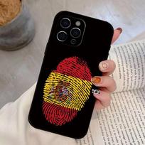 Ispanijos vėliava telefono dėklas iPhone 17, 16,15,14,13,12,11 Plus,Pro Max, Kitiems Minkštas juodas dangtelis iPhoneXsMax