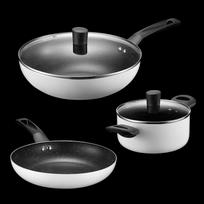 Midea Maifan Stone 3-Piece Non-Stick Wok Set