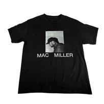 Mac Miller vyriški juodi grafinio portreto dydžio M medvilniniai trumpomis rankovėmis unisex marškinėliai L