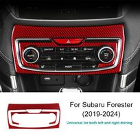 Carbon Fiber Style Interior Sticker for Subaru Forester 2019 2020 2021 2022 2023 2024 Interior Panel Red Carbon juoda