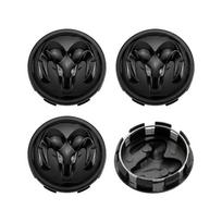 4Pcs 64mm Wheel Center Hub Caps Replacement Wheel Hub Emblem for Dodge Journey Ram 1500 Durango Challeager NITRO SRT Charger black